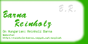 barna reinholz business card